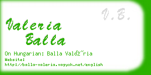 valeria balla business card